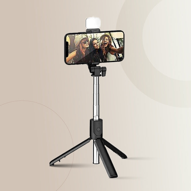Selfie Stick Tripod With Led Light and Bluetooth Remote